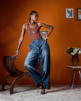 THE MADE RIB TANK BROWN