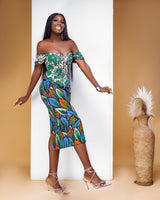 Halimat Midi Dress - Shapes&ColorsNg.com