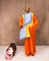 Damola Color Block Kaftan - Shapes&ColorsNg.com